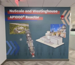 A panel featuring the innovative NuScale and Westinghouse AP1000 nuclear reactor.